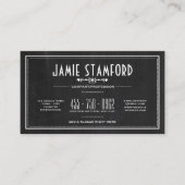 Chalkbordeffect, stijl visitekaartje (Voorkant)