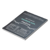 Chalkbordlampjes Blauwgroen BBT Mitzvah Snoep Wrap Notitieblok (Gedraaid)