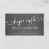 Chalkbordpapier Baby shower Diaper Raffle Ticket Informatiekaartje (Voorkant)