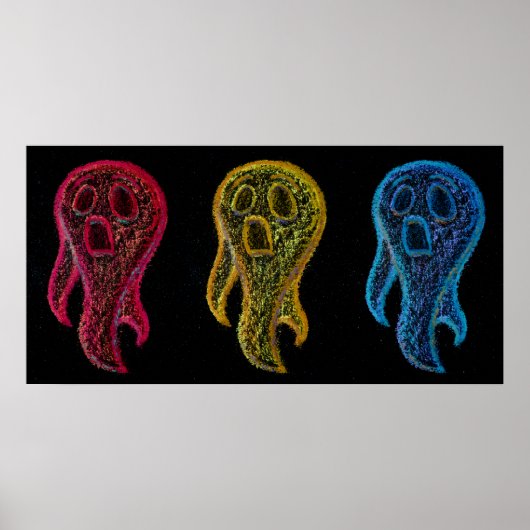 Chalkie Ghosts Poster (Voorkant)