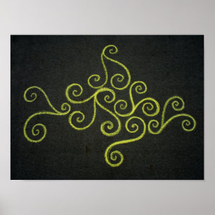 Chalkie Yellow Zee Poster