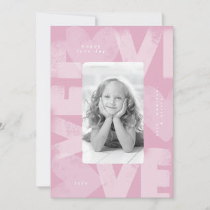 Chalky Graffiti Fun Pink Valentine Carte photo