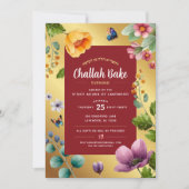 Challah Bake Événement Élégant Floral Invitation (Devant)