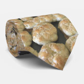 Challah Braided Bread Fun goofy Mannen Stropdas (Opgerold)