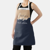 Challah is Liefde in Eetbare Vorm NAVY TAN Script Schort (Insitu)