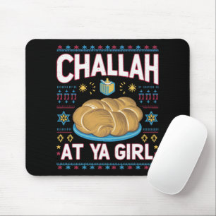Challah op Ya Meisje Grappige Chanoeka Eten Chanoe Muismat