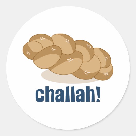 Challah! Ronde Sticker (Voorkant)