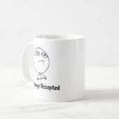 Challenge Accepted Black & White-tekst Koffiemok (Voorkant links)