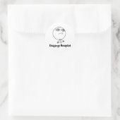 Challenge Accepted Black & White-tekst Ronde Sticker (Tas)