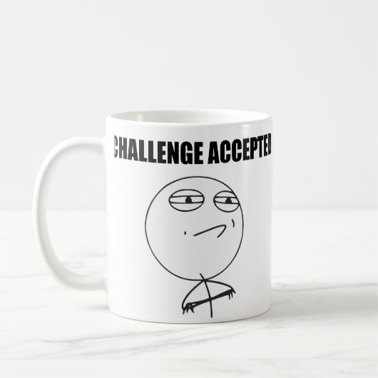 Challenge Accepted Rage Face Comic Meme Koffiemok (Links)
