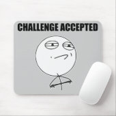 Challenge Accepted Rage Face Comic Meme Muismat (Met muis)