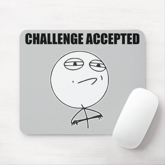 Challenge Accepted Rage Face Comic Meme Muismat (Met muis)