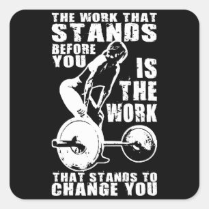 CHALLENGE - Women's Workout Motivatie Vierkante Sticker