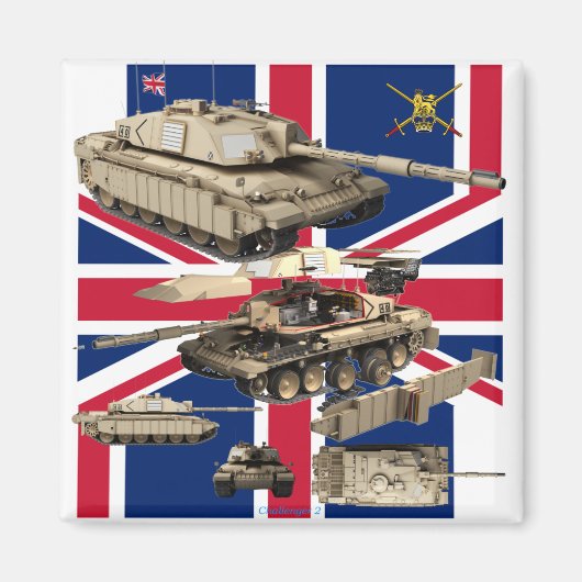 Challenger 2 foto van tank magneet (Voorkant)