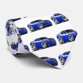 Challenger Blue Car Stropdas (Opgerold)