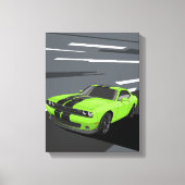 Challenger Green Canvas Afdruk (Voorkant)