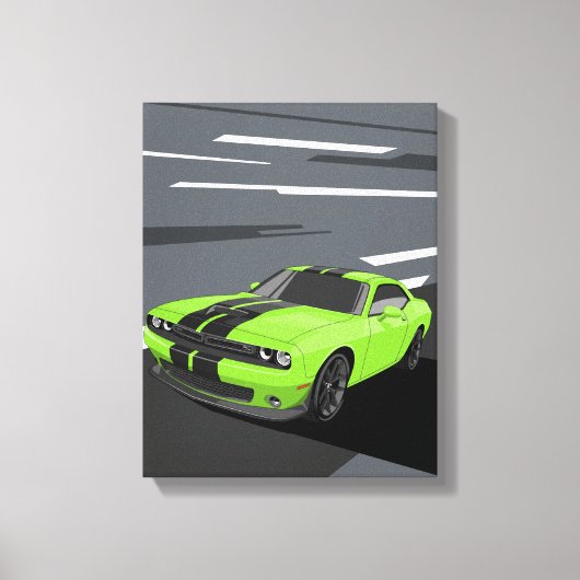 Challenger Green Canvas Afdruk (Voorkant)