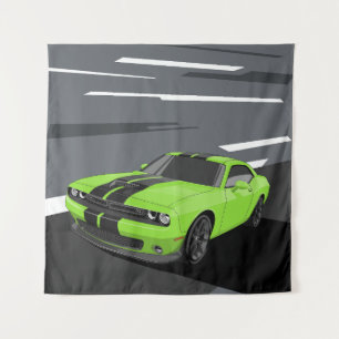 Challenger Groen Wandkleed