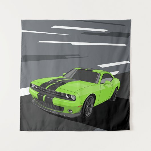 Challenger Groen Wandkleed (Voorkant)
