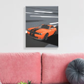Challenger Orange Canvas Afdruk (Insitu (Woonkamer))