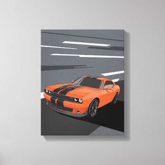 Challenger Orange Canvas Afdruk (Voorkant)