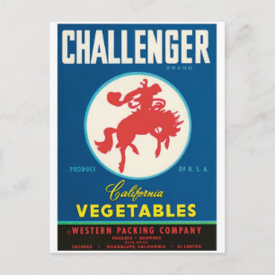 Challenger Rodeo Salinas El Centro Guadalupe CA Briefkaart