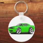 Challenger SRT8 Limoen-zwarte auto Sleutelhanger (Voorkant)