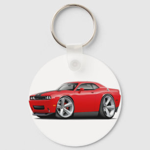 Challenger SRT8 Rood-zwarte auto Sleutelhanger