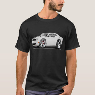 Challenger SRT8 Witte-Zwarte auto T-shirt