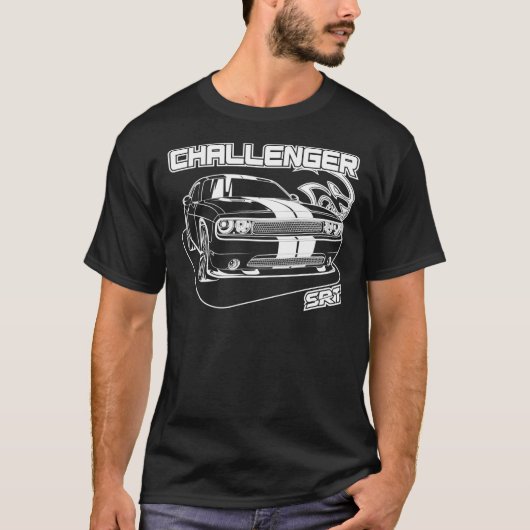 Challenger SRT - White Print Classic T-Shirt (Devant)