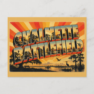 Chalmette Battlefield LA Vintage Reis Kunst Briefkaart