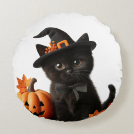 Chalottin halloween Citrouille Family Rond Kussen