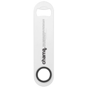 Chama Black en White Bar-toets Speed Flessenopener