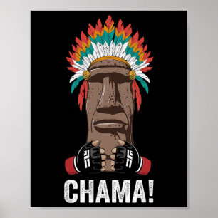 Chama-vechter Mma-fan Jjb-boksen Muay Thai-kickbok Poster