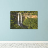 Chamarel Waterfall-most op Mauritius, over Canvas Afdruk (Insitu (Houten vloer))