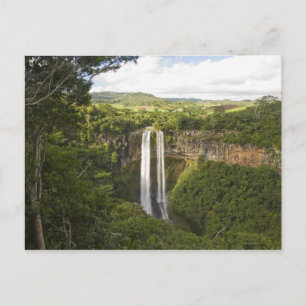 Chamarel Waterval-hoogste op Mauritius, meer dan 2 Briefkaart