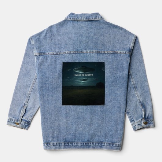 Chamarra wil ik geloven denim jacket (Achterkant)