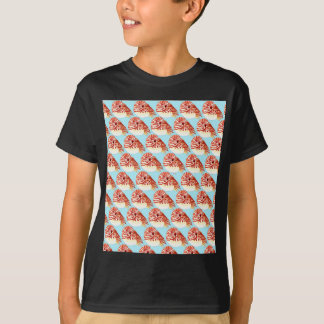 Chambered nautilus Pattern in blauw T-shirt