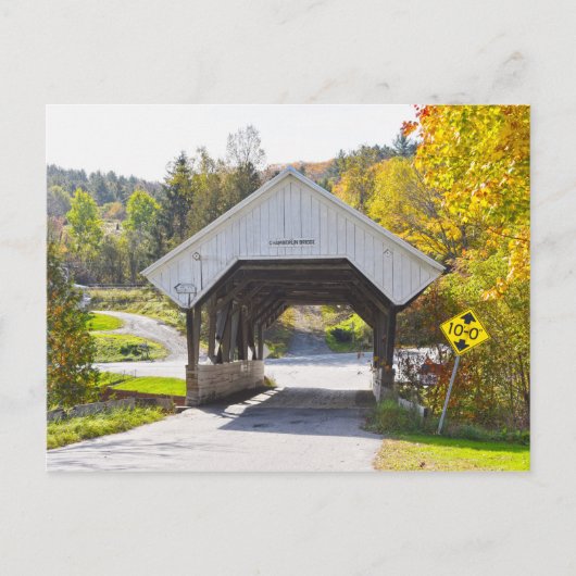Chamberlin Mill Covered Bridge, Lyndon, Vermont Briefkaart (Voorkant)