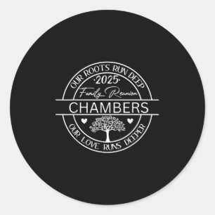 Chambers Family reünie Onze wortels lopen diep Ronde Sticker