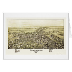 Chambersburg, carte panoramique de PA - 1894