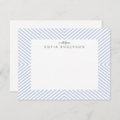 Chambray Blue-driehoek, gepersonaliseerd Notitiekaartje (Voorkant / Achterkant)