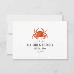 Chambray Crab Rustic Wedding Save the Date