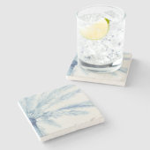 Chambray Palms II Stenen Onderzetter (Zijkant)