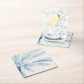 Chambray Palms II Vierkante Kartonnen Onderzetter (Insitu)