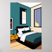 Chambre à coucher - Impression d'art en toile (Devant)