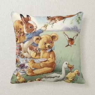 Chambre Enfants Vintage animaux chambre coussin