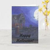 Chambre hantée heureuse de carte de voeux de (Fleur jaune)