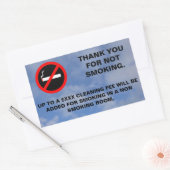 Chambre non fumeur signe rectangulaire autocollant (Enveloppe)