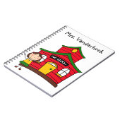 Chambre rouge d'école avec le carnet de professeur (Côté gauche)